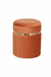 Пуф Миранда с ящиком велюр Оранжевый