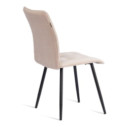 Стул обеденный Bari разборный, ткань велюр, 44х60х91, молочный/черный, (Porsche 2)