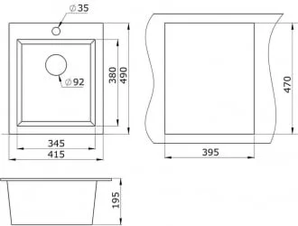 Кухонная мойка GRANULA 4201 Базальт