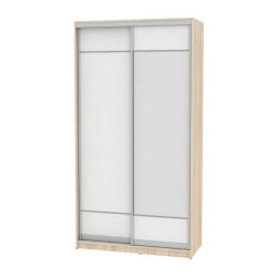 Шкаф-купе белый лдсп B-220х120х60-3(ДСС-Белый-D7D8)