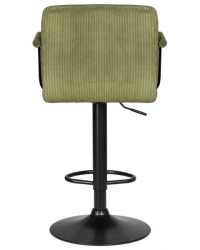 Стул барный DOBRIN KRUGER ARM BLACK (зеленый вельвет (LAR-E2041-7)) 2 шт