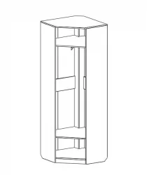 Угловой шкаф угловой Элана Бодега белая