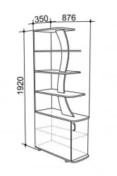Стеллаж Стойка 5 Дуб Млечный