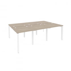 Рабочая станция на П-образном м/к ОНИКС О.МП-Д.РС-6.0.8 Дуб Аттик/Белый / ONIX O.MP-D.RS-6.0.8