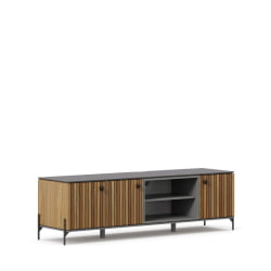 Тумба ТВ 1600 Элиот ЛД 414.030.000 Оникс Серый/Орех фактурный