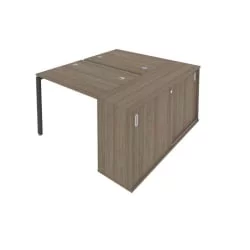 Рабочая станция с опорным шкафом-купе Метал СйстемБ.Б.РС-СШК-1.1 Вяз/Антрацит / Metal SystemБ.Б.РС-СШК-1.1