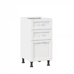 Тумба кухонная 400 с 3 ящиками ЛЮКС (4) Джулия ЛД 284.880.000.036 Белый