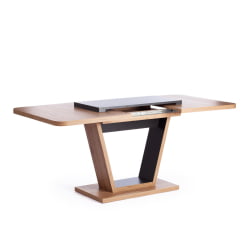 Раздвижной стол VOX ЛДСП, 132-172x85x75,5 см, Дуб артисан/Графит