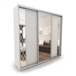 Шкаф-купе 3-х дверный Акцент-Вера КР 2100х600  Выбеленное дерево