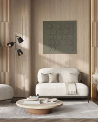 Диван Стоун ткань букле Молочный