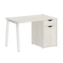 Стол письменный ХОМЕ ОФФИCЕ ВР.СП-3-118.1.А Дуб Наварра/Белый металл / HOME OFFICE VR.SP-3-118.1.A