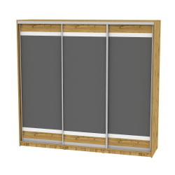 Шкаф-купе B-230х235х60-3(ДВ-Графит-D9D9D9)