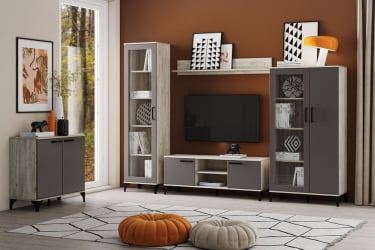 Полка Марсель НМ 013.72 Дуб Крафт серый