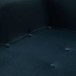 Кресло Хайбэк синий/т.орех