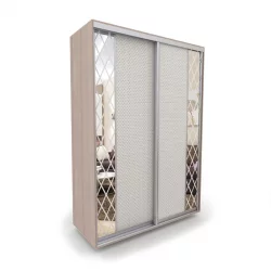 Шкаф-купе с зеркальными дверьми Акцент-Вера КР 1200х600  Ясень шимо светлый