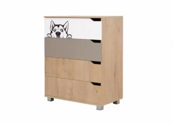 Комплект мебели для комнаты подростка Хаски №01 Дуб Ирландский Мокко Белый