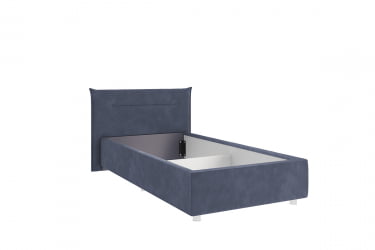 Кровать с мягким изголовьем Альба КМ0.9-16 топаз (велюр)