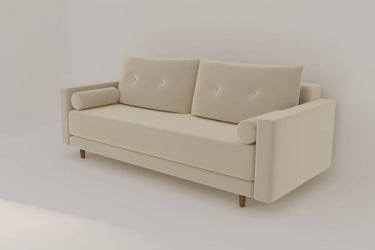 Диван прямой Санднес (Berhouse) Цвет фасада: Серый велюр; Тип: Прямой; Материал фасада: Металл/Велюр