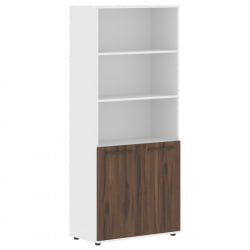 Шкаф с одним комплектом глухих малых дверей ЕДИС ЕХCС 85.5 Дуб Денвер темный Мокко Белый / EDIS EHCS