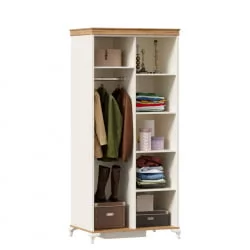 Шкаф двухстворчатый Вилладжио Алебастр/Дуб золотой