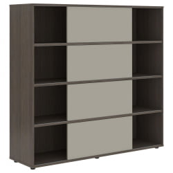 Стеллаж со слайд-дверьми VELION VMCS 1615 Аметист Дуб Сильвер