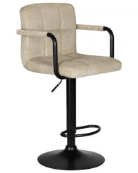 Стул барный DOBRIN KRUGER ARM BLACK (бежевый вельвет (LAR-E2041-04)) 2 шт