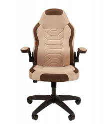 Кресло для геймеров CHAIRMAN GAME 50 black Св.бежевый-коричневый
