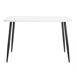 Обеденный стол PLUTO ЛДСП/металл, 120x80x77 см, Белый/Черный