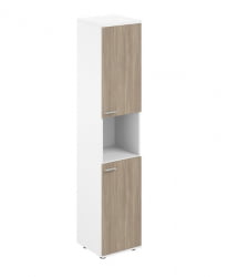 Шкаф офисный Sigma SG.846.WH.OD.OD.R Белый Дуб темный