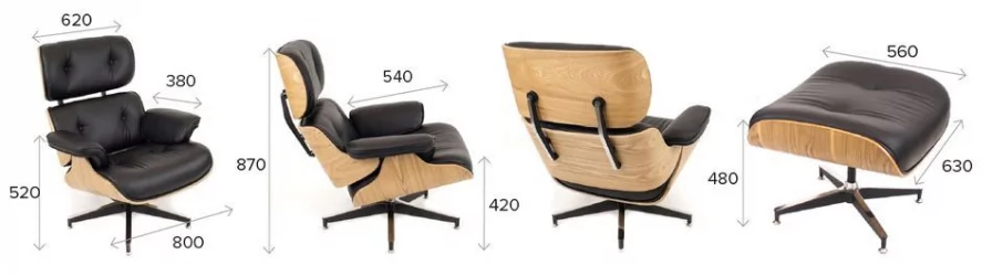 Кресло-реклайнер Everprof Relax кожа Черный