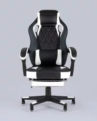 Геймерское кресло ТопЧаирс Вираге Черный-белый / TopChairs Virage