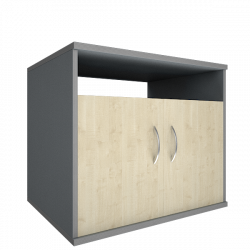 Тумба под оргтехнику сервисная Riva А.ТМ-1 Клен/Металлик