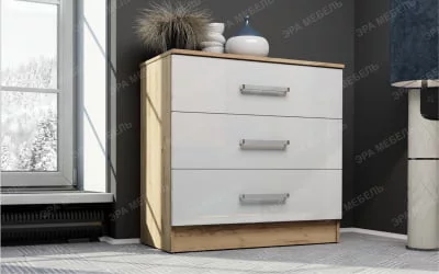 Комод в гостиную Ясень шимо темный/Ясень шимо светлый
