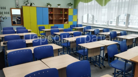 Стол ученический 1-местный регулируемый (рост 5-7) 600х500 мм ЛДСП Ясень шимо светлый/Металл Серый