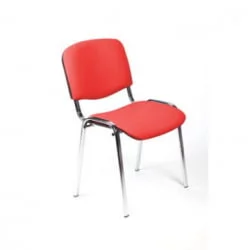 Стул ZP_UP_EChair Rio ИЗО хром к/з красный 550736