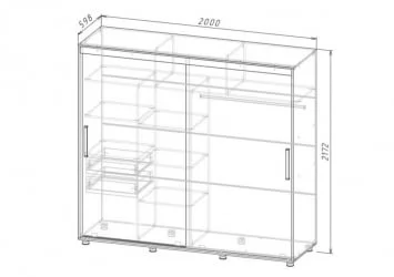 Длинный шкаф Комфорт-12 Дуб сонома