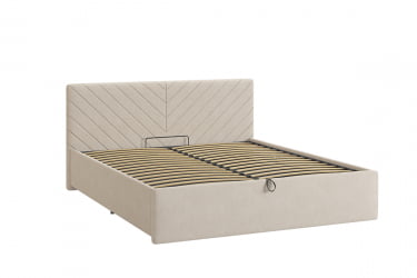 Кровать 1.6 Сандра 2 с подъем. механизмом ZP.KM1.6-12.2 крем (велюр)