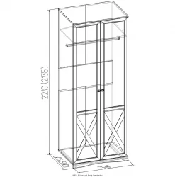 Шкаф для одежды ADELE 8 Дуб Сонома (спальня)