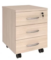 Тумба 3 ящика с замком Альфа 63.47Р Дуб кобург