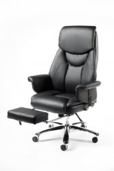 Кресло офисное Парламент H-2021-35 black leather Черный