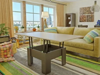 Раздвижной журнальный столик Секрет модуль 01 Венге/Дуб млечный