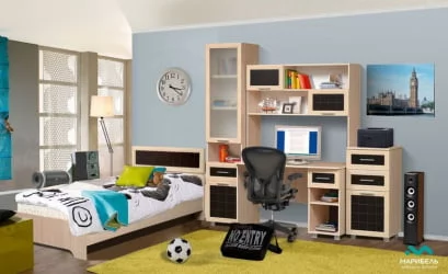 Компьютерный стол с ящиками (универсальный) Уголок школьника Дуб беленый Туя светлая