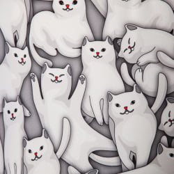 Кресло МЕЛОДИ ткань/флок, серый, Катс/29 / MELODY Cats/29