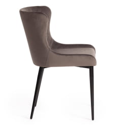 Стул MANTRA (mod. 713) ткань/металл, 49х61х82 см, высота до сидения 49 см, темно-серый barkhat 14/черный