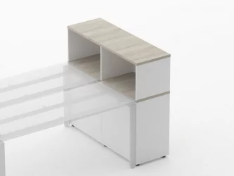 Тумба комбинированная высокая для рабочего модуля Deka 9.04.125 Дуб Сантана светлый/Белый