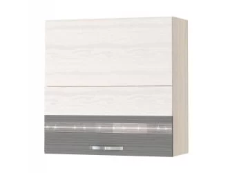 Шкаф кухонный (с системой плавного закрывания) Графит 74.99 Сосна Астрид /Ваниль/Графит