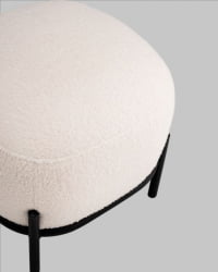 Пуф Стоун П букле Fluffy молочный