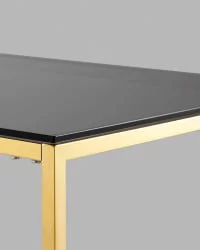 Журнальный стол ТАУН 120x60 Золото (стекло smoke)