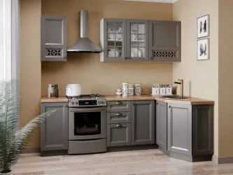 Тумба кухонная 200 бутылочница Амели-3 ЛД 299.100.000.013 Белый Оникс серый