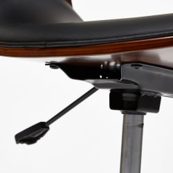 Кресло BEND орех, кож/зам черный